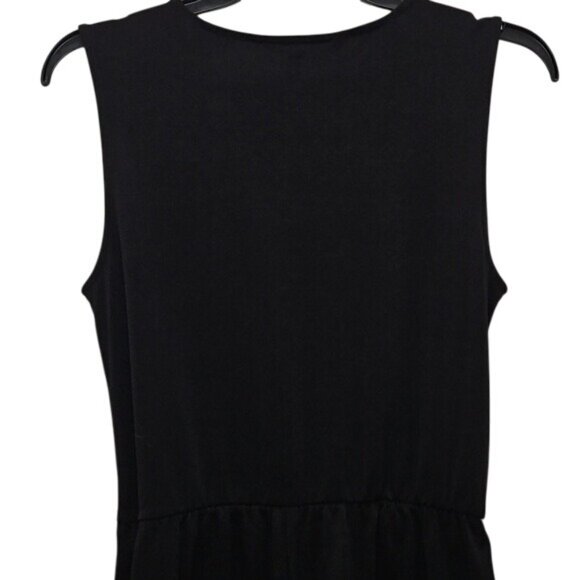 BCBGeneration Faux Wrap Skirt Shorts Romper Skort Size XS Black Party Casual - Picture 8 of 10